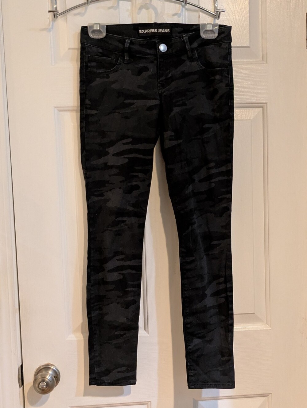 Express Black Camo Skinny Jeans